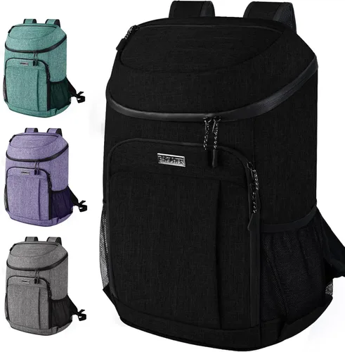 Miniatura 17 de BAGLHER Mochila Nevera Térmica Ligera Aislada - 30 Latas, A Prueba de Fugas para Almuerzo, Picnic, Senderismo, Viajes de Campamento Verde-Titán