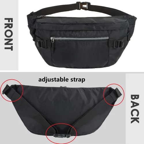 Miniatura 3 de TITILT Riñonera cruzada de talla grande para mujeres y hombres, bolsa grande impermeable para deportes, viajes, entrenamiento, ciclismo, senderismo