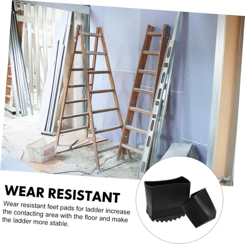 Miniatura 4 de OSALADI 4 almohadillas antideslizantes para pies de escalera, protectores de goma para patas de escalera, alfombrillas antideslizantes