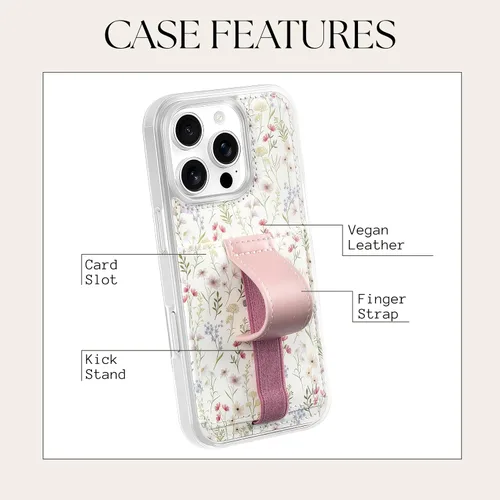 Miniatura 42 de Fundas Walli para iPhone 13, funda tipo cartera con soporte para tarjetas, elegante y moderna cubierta para mujeres, se ajusta al iPhone 13
