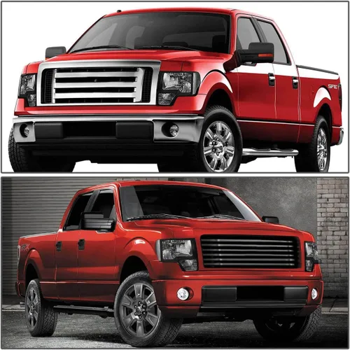 Miniatura 5 de DNA Motoring HL-OH-F1509-BK-CL1 - Faros delanteros con carcasa negra y lente transparente compatibles con Ford F150 09-14