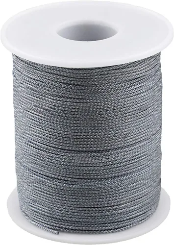 Miniatura 11 de Cuerda de hilo de nailon para jardinería, pulseras trenzadas, manualidades (0.039 in-394 pies, café)