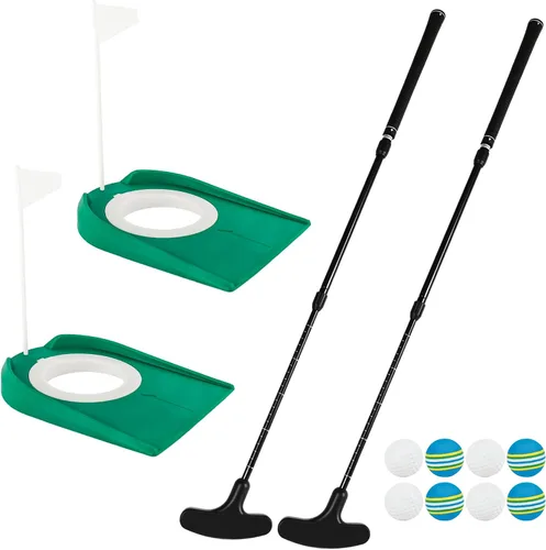 Juego de 2 palos de golf ajustables para niños, adolescentes, diestros o zurdos, de dos vías, para hombres y mujeres, 4 pelotas de entrenamiento de