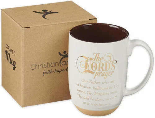 Miniatura 7 de Christian Art Gifts Taza de café de cerámica con base de arcilla blanca – 15 oz. Taza de café y té inspiradora sin plomo ni cadmio para hombres