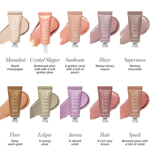 Miniatura 3 de RMS Beauty Eyelights Crema de Sombra de Ojos, Sombra de Ojos en Crema Hidratante de Larga Duración para un Color Natural Luminoso y Ajustable, Aurora