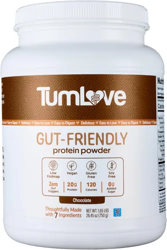 Polvo de Proteína Vegano TumLove - Certificado Bajo FODMAP, Sin Gluten, Sin Lácteos, Sin Soja, 100% Apto para el Intestino y Sin Hinchazón, Chocolate