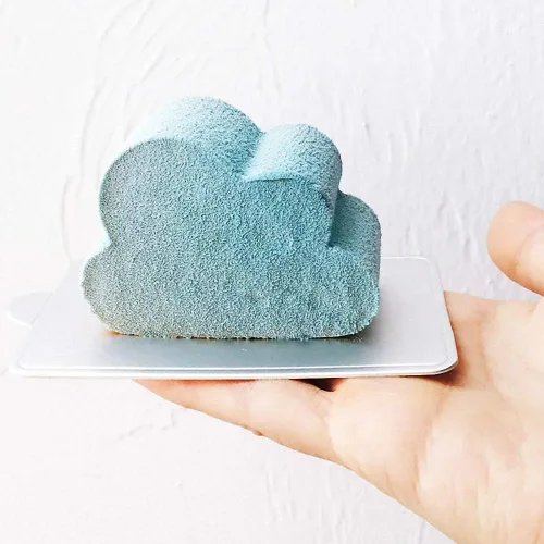 Miniatura 4 de Fewo Paquete de 2 moldes de silicona para magdalenas de nube, moldes de silicona para gelatina, jabón, cera de crayón, molde de bomba de baño