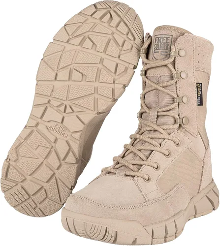 Miniatura 5 de FREE SOLDIER Mens Tactical Boots 8 Inches Lightweight Combat Boots Durable Suede Leather Military Work Boots Desert Boots