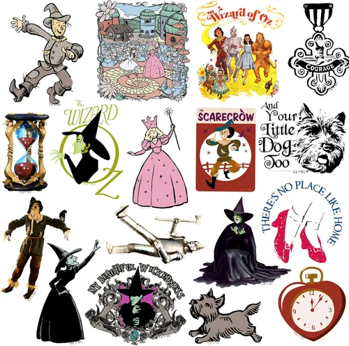 Miniatura 4 de El Mago de Oz - Paquete variado de calcomanías de vinilo grandes de lujo, para laptop, botella de agua, álbumes de recortes, tableta, monopatín