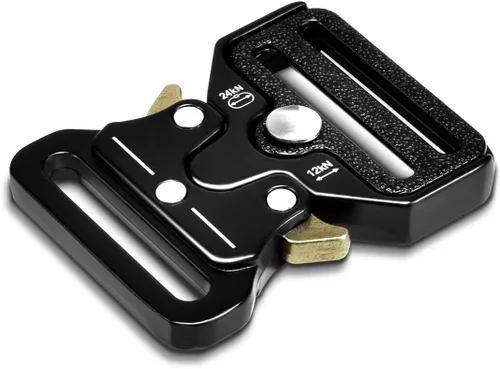 Miniatura 11 de Reemplazo de hebilla táctica de 1-1/2 pulgadas, hebillas de cinturón tácticas de metal resistente para correa de nailon, collar de perro, arnés
