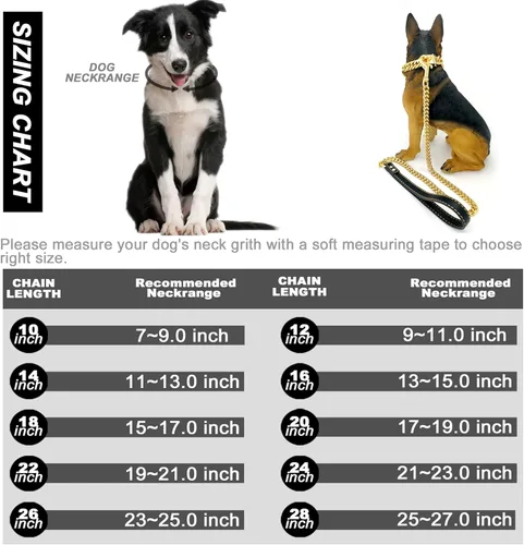 Miniatura 5 de Collar de perro de cadena de oro de 0.630 in, collar de perro de eslabones cubanos de oro de 18 quilates con hebilla de cierre seguro, cadena dorada
