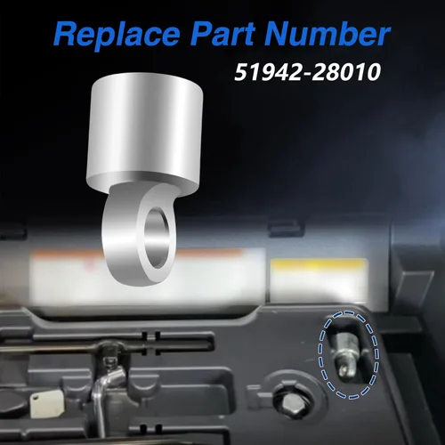 Miniatura 5 de Mango de rueda de repuesto de acero inoxidable Herramienta de vaso de neumático de repuesto CNC Compatible con Toyota Lexus Highlander Sienna