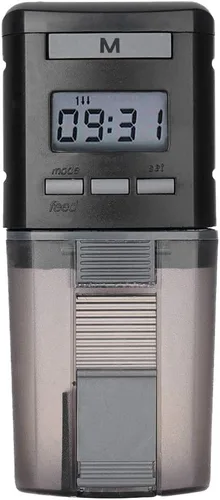 LONDAFISH Comedero para peces de acuario, capacidad de 0.175L, plástico, temporizador, adecuado para pelleted, partículas, escamas