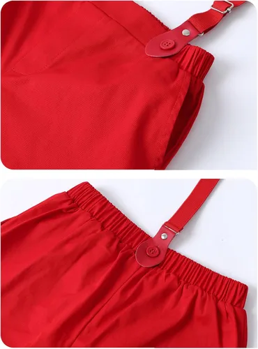 Miniatura 33 de A&J DESIGN Conjunto de ropa formal para niños pequeños con tirantes y tirantes