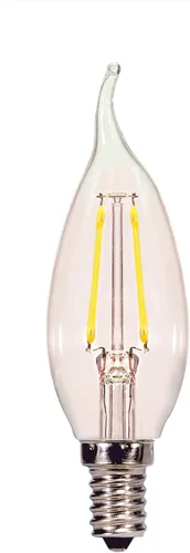 Satco S29921 2.5W CFC/LED/27K/CL/120V Paquete de 24