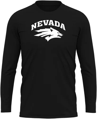 Miniatura 74 de Camisa deportiva de manga larga oficial de la NCAA Collegiate para hombre, colección negra con logotipo primario