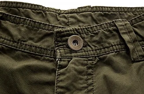Miniatura 3 de Leward Pantalones cortos cargo de sarga de algodón para hombre, ligeros para uso al aire libre
