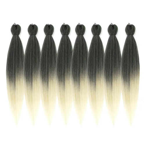Miniatura 37 de Cabello trenzado preestirado - 12 pulgadas, 8 paquetes, cabello trenzado natural negro corto para trenzas torcidas o trenzas en caja, extensiones