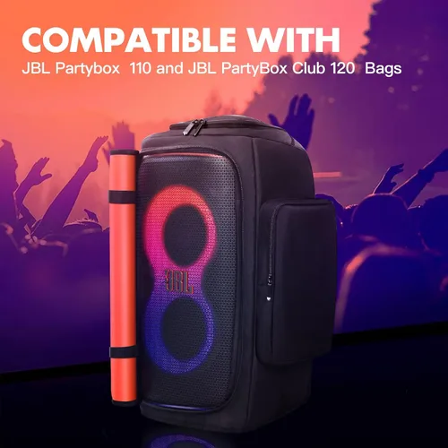 Miniatura 2 de Funda para altavoz compatible con JBL PartyBox 120/PartyBox 110, funda protectora a prueba de polvo con parte inferior abierta (sin velcro)