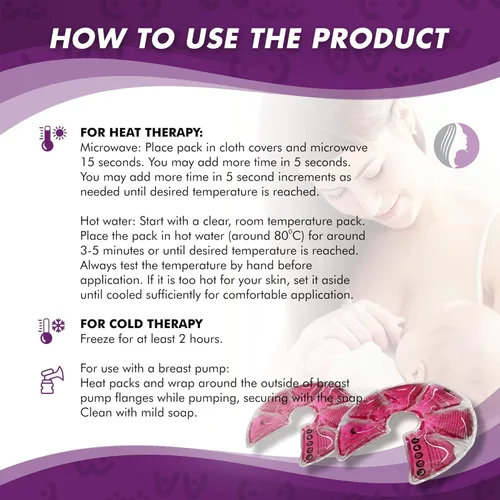Miniatura 3 de Mommyz Love Almohadillas de lactancia de gel para lactancia materna – Almohadillas de gel para lactancia materna de terapia caliente y fría