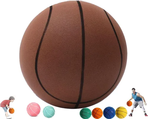 Miniatura 11 de Baloncesto silencioso, balón silencioso para interiores, baloncesto silencioso con asas, baloncesto de espuma silenciosa, baloncesto silencioso