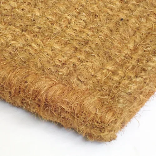 Miniatura 5 de Tapete de fibra de coco natural, para puerta de entrada, rectangular, resistente, para patio, atrapador de suciedad antideslizante, decoración