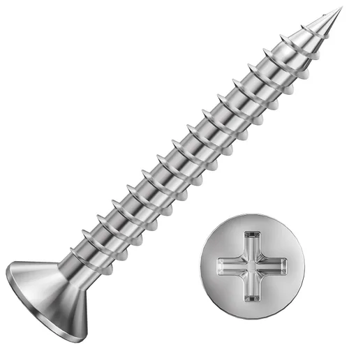 Miniatura 19 de Wensilon (300 piezas) #8x1 Tornillo de madera negro rápido metal autorroscante cabeza plana