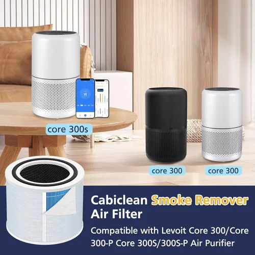 Miniatura 2 de Filtro de repuesto para removedor de humo Core 300 compatible con LEVOIT Core300/300-P Core300S/300S-P Purificador de aire, filtro de repuesto HEPA