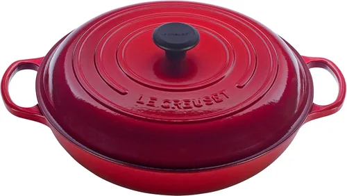 Le Creuset Olla de hierro fundido esmaltada Signature, 5 cuartos de galón, Cereza