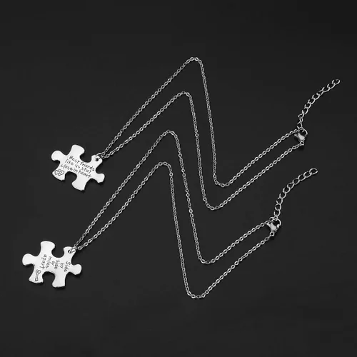 Miniatura 5 de Juego de 2 collares de mejores amigos para 2 Side by Side Or Miles Apart BFF Amistad Juego de collar a juego para mujeres y adolescentes, Metal