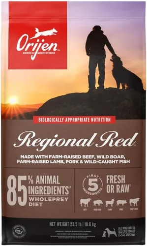 Miniatura 19 de ORIJEN Comida seca para perros sin granos, sin aves, con alto contenido de proteínas, receta regional roja, bolsa de 4.5 libras