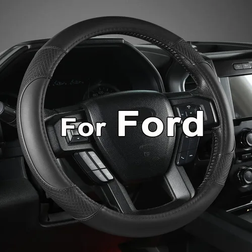 Miniatura 17 de Funda para Volante de Coche GIANT PANDA para Ford Escape Edge EcoSport Bronco Sport Explorer, Diseño 3D Deportivo, Negro