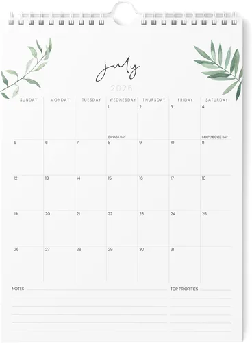 Miniatura 8 de Karto Mini calendario de pared 2025-2026, vertical de 6 x 9 pulgadas, julio de 2025 a diciembre de 2026, pequeño, versátil y fácil de planificar