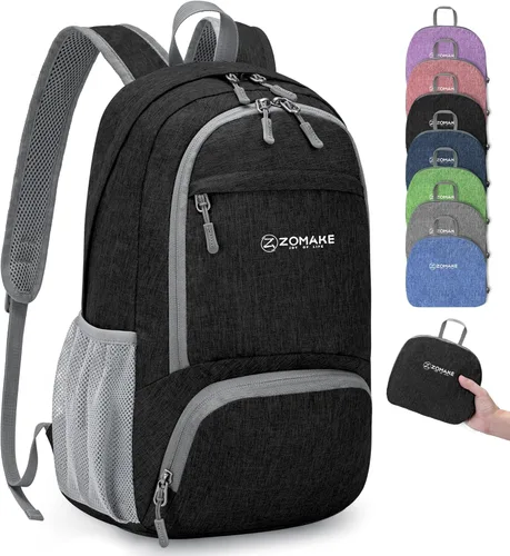 Miniatura 40 de ZOMAKE Mochila ultraligera plegable de 20L, mochilas plegables pequeñas resistentes al agua para senderismo, mochila de día colapsable para mujeres