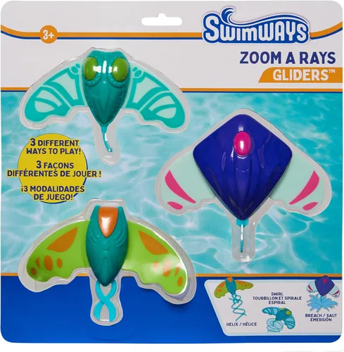 Juguetes de agua SwimWays Zoom-A-Rays, juguetes de piscina para niños para entrenamiento de natación, juegos al aire libre para niños de 5 años en