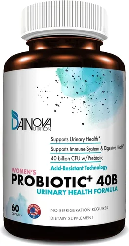 Dainova - Probióticos para mujeres, salud vaginal, salud del tracto urinario, infección por levaduras e infección urinaria IU I 40 bilis CFU
