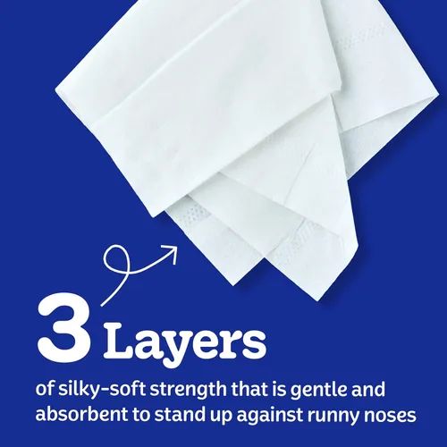 Miniatura 5 de Kleenex - Pañuelos faciales ultrasuaves, 8 cajas planas, 180 pañuelos por caja, 3 capas, el embalaje puede variar Blanco