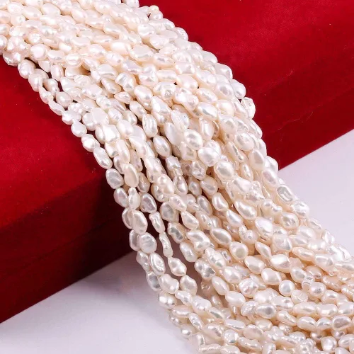 Miniatura 14 de Perlas Barrocas Naturales Irregulares Cultivadas en Agua Dulce Perla Suelta para Elaboración de Collares, Pendientes, Joyería para Mujeres DIY 36 cm