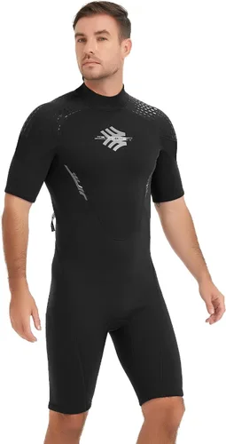 Trajes de neopreno para hombre, 0.118 in con cremallera trasera de neopreno, trajes de buceo para buceo, esnórquel, surf, natación