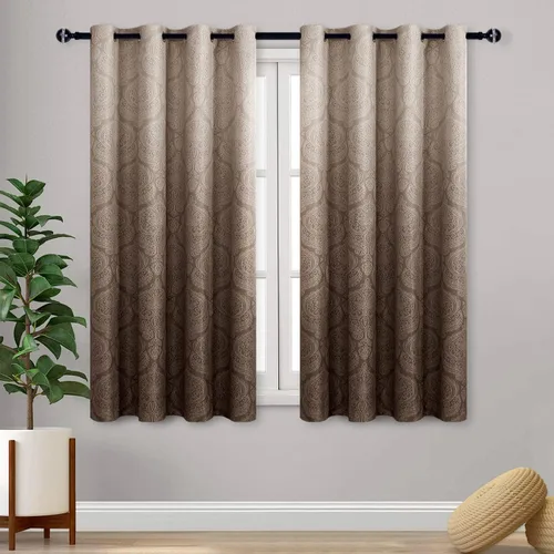 Miniatura 116 de DWCN - Cortinas blackout para dormitorio, diseño de damasco con aislamiento térmico y ojales, para sala de estar, juego de 2 paneles de cortina Gris