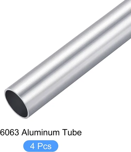 Miniatura 5 de METALLIXITY Tubo de aluminio 6063 (1.102 in de diámetro exterior x 0.984 in de diámetro interior x 7.874 in de largo), 4 piezas, tubo redondo