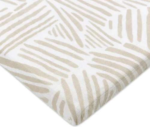 Babyletto Sábanas de Muselina para Moisés de Bebé para Niñas y Niños - Certificadas GOTS Funda de Algodón Orgánico Transpirable - Ajustadas 360°,