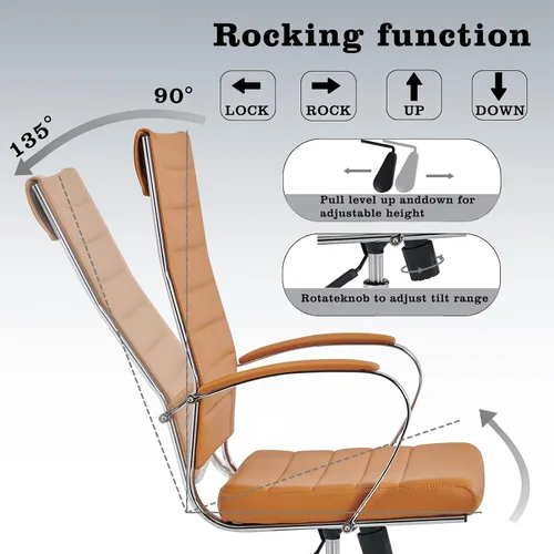 Miniatura 3 de Silla de oficina ergonómica moderna con reposabrazos, silla de escritorio giratoria ajustable para oficina en casa, silla de oficina ejecutiva