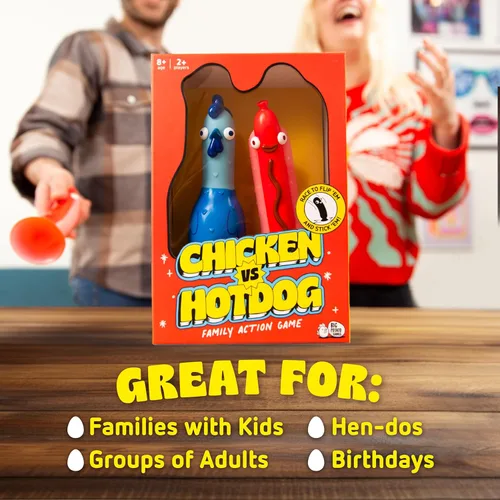 Miniatura 6 de Big Potato Chicken vs Hotdog: El juego de fiesta caótico definitivo Juego de fiesta Flipping-Fun para familias y noches de juego Contenido