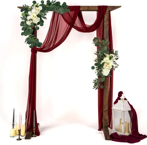 Miniatura 5 de Elegant Design Flores de arco de boda para decoración de telón de fondo, paquete XL de 2 (1 x 45 pulgadas y 1 x 35 pulgadas), flores de arco