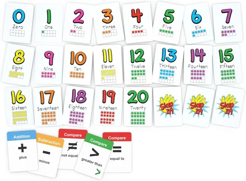 Miniatura 6 de Number Slap Jack un juego de cartas de matemáticas para niños de 4 años en adelante La manera fácil de aprender los números del 0 al 20 4 formas