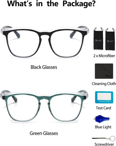 Miniatura 8 de Feaglo Lentes de seguridad, antivaho para mujeres y hombres, bloqueo de luz azul, elegantes gafas de protección para los ojos, escudo lateral