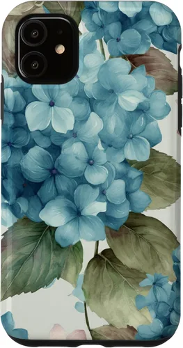 Miniatura 8 de Watercolor Shabby Chic Blue Hydrangeas Flower Case for iPhone 17