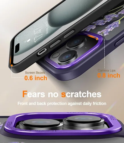 Miniatura 88 de Goodon para iPhone 15 Pro Max con protector de pantalla de privacidad, compatible con Magsafe, funda translúcida mate a prueba de golpes - Linda