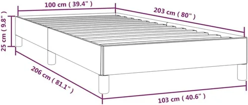 Miniatura 2 de Marco de cama blanco de 39.4 x 74.8 pulgadas, doble piel sintética (colchón no incluido), peso: 39.24 libras (U)